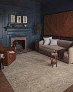 Loloi Magnolia Home by Joanna Gaines Junie Collection JUE-02 Oatmeal/Smoke 7'-10" x 10'-2", .38" Pile Height, Area Rug - color: Oatmeal / Smoke, size: 7'10" x 10'2" (Rectangular)