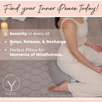 Y O Gayo Meditation Cushion and Floor Pillow. Ideal for Meditation Pillow, Yoga, & Floor Sitting - Premium Buckwheat Supportive Round Cushion with Changeable Cover. Versatile & Stylish - 16" in