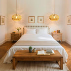 Hanging Light Ceiling Lamp Pendant Lights Rattan Hanging Lamp with Plug in Cord for Living Room Bedroom Kitchen Indoor Hanging Lamp Plug in Woven Lampshade - size: 11.8 Inch - Pumpkin Shade