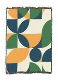 Pure Country Weavers Bauhaus Plants in Green Blanket - Mid Century Modern - Gift Tapestry Throw Woven from Cotton - Made in The USA (50X60) - color: Bauhaus Plants in Green, size: 50X60