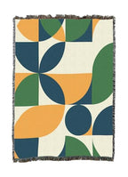 Pure Country Weavers Bauhaus Plants in Green Blanket - Mid Century Modern - Gift Tapestry Throw Woven from Cotton - Made in The USA (50X60) - color: Bauhaus Plants in Green, size: 50X60