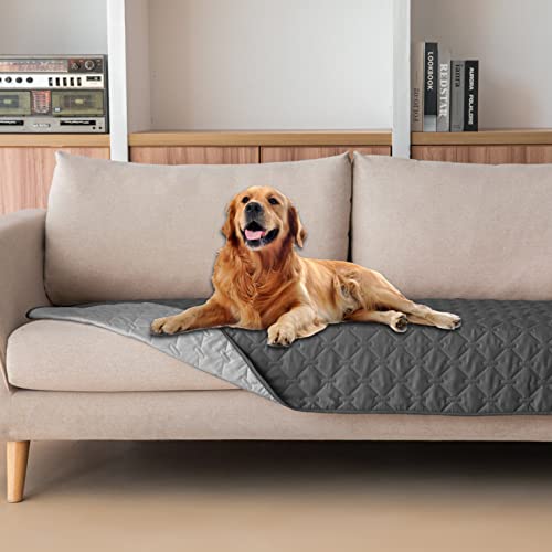 gogobunny 3X Stronger Waterproof Pet Blanket, Scratch Proof Furniture Protector for Dogs Cats, Reversible Cover 30x70 Inch, Dark Grey/Light Grey - color: Dark Grey/Light Grey, size: 30x70 Inch (Pack of 1)