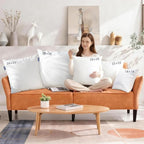 26x26 Pillow Inserts, Set of 2 Down Alternative Throw Pillows Insert for Bed, Sofa & Couch, Ultra Soft Fluffy Sleeping Pillow with 100% Cotton Cover - size: 26x26 Inch