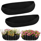 3PCS 30 Inch Planter Basket Liners Fabric Window Box Liners Felt Trough Planter Liner Replacement Black Flower Basket Liner Non-Woven Hanging Plant Liner for Planters Garden Fence - Avoid Bird Nesting - size: 3PCS 30 Inch