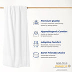 THREAD SPREAD 100% Pure Cotton, Luxury Twin/Twin XL Size White Blanket - Herringbone Pattern, Soft & Cozy Premium Fall Throw Blanket for All Seasons, 350 GSM & 68 x 92 with Free Tote Bag - color: Herringbone - White, size: Twin / Twin XL
