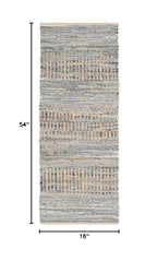 SAFAVIEH Cape Cod Collection Area Rug - 9' x 12', Natural & Blue, Handmade Flat Weave Coastal Braided Jute, Ideal for High Traffic Areas in Living Room, Bedroom (CAP353A) - size: 9' x 12' (Rectangular)