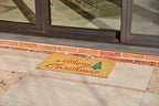 KANKUN Merry Christmas Coco Coir Door Mat with Xmas Tree, Heavy Duty Backing, Welcome Doormat (17" x 30"), Doormat Entrance (Christmas2 - Welcome) - color: Christmas2 - Welcome