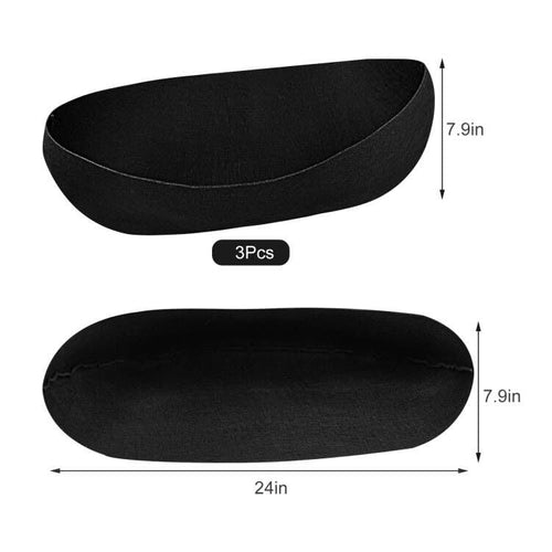 3PCS 24 Inch Planter Basket Liners Fabric Window Box Liners Felt Trough Planter Liner Replacement Black Flower Basket Liner Non-Woven Hanging Plant Liner for Planters Garden Fence - Avoid Bird Nesting - size: 3PCS 24 Inch