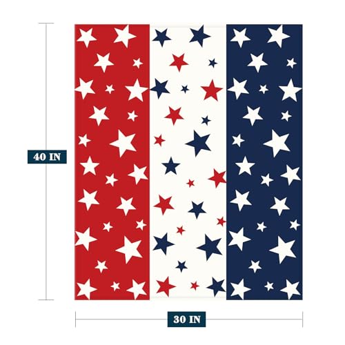 YeeJu Patriotic Throw Blanket for Baby, Small 4th of July Memorial Day Fourth of July Blanket, Toddler Swaddle, Soft Fleece, Red, White, Blue, Star, Independence, Veteran Day, 30x40 - color: Flag-03, size: 30"x40"