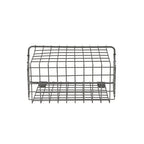 Spectrum Large Wall Mounted Wire Basket Industrial Gray Kitchen Wall Mount Organizer Storage Basket, Wire Basket for Kitchen Bathroom Pantry Organization, Wall Hanging Wire Caddy for Modern Homes - size: Large