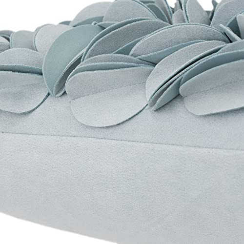 KINGROSE Handmade 3D Flower Throw Pillow Cover Home Decorative Pillow Case Soft Rectangular Cushion Cover for Sofa Couch Chair Living Room 12 x 20 Inches Solid Suede Sky Blue - color: Sky Blue - Solid Suede
