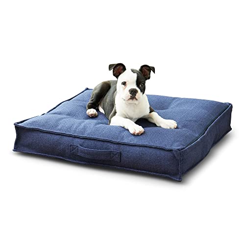 South Pine Porch Mila Square Tufted Pillow Style Dog Bed, Cobalt, Small (24" x 24") - color: Cobalt, size: Small (24" x 24")