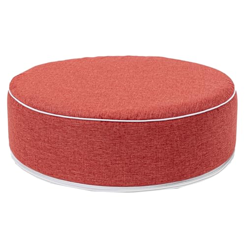Round Floor Cushions - 20" x 6" Indoor-Outdoor Flexible Seating for Home Decor, Picnics, Yoga Studios & Meditation Spaces Modern Foam-Filled Meditation Cushion (1, Orange, 20x20x6 Inches) - color: Orange