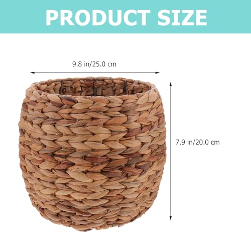 Healeved 10inch Seagrass Plant Basket Indoor Planter Basket Sundries Storage Woven Seagrass Wicker Planter Flower Pot