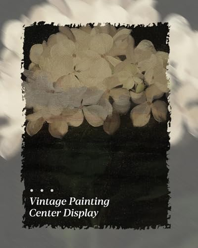 HUARCEY Gold Framed Vintage Wall Art: White Hydrangea by James Stuart Parker (12"x16") for Living Room, Bedroom, Kitchen & Office - color: White Hydrangea, size: 16"L x 12"W