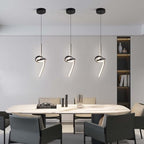 ADISUN Modern LED Pendant Light, Spiral Pendant Lights Kitchen Island, 4500K Neutral Light, Adjustable Height, Pendant Light Fixtures for Living Room Bedroom Hanging Light(Black) - color: Black-Neutral