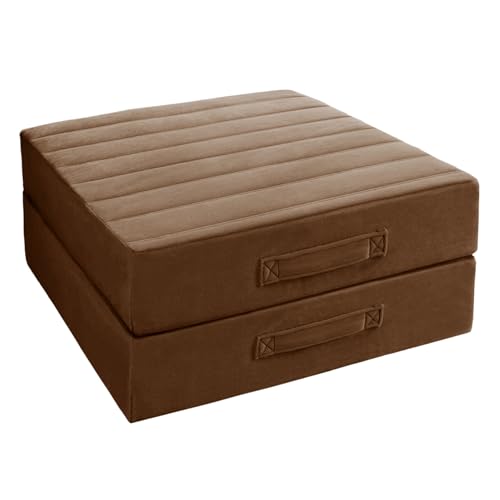Codi Thick Replacement Couch Cushions 2 Sets, Upholstery Foam with Washable Covers for Sofa Cushion Chair Meditation - 24 × 24 × 5 Inch, High Density Foam, Coffee - color: Coffee, size: 24 Inch (Pack of 2)