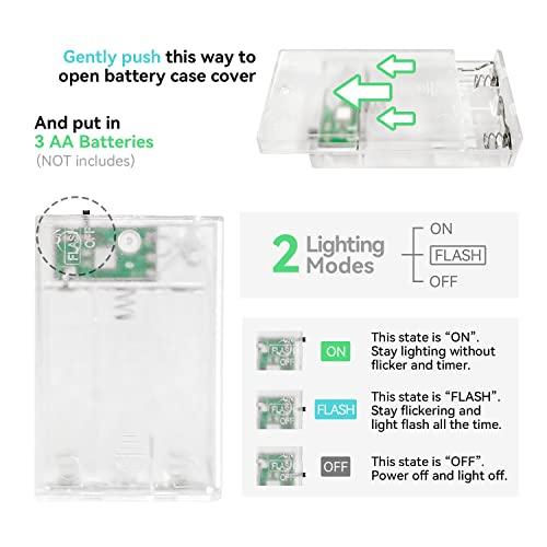 Flower Fairy Light Battery Operated Indoor String Lights 30LED Cherry Blossom Lights Waterproof Decoration for Christmas,Camping,Garden Fence,Birthday,Terrace,Yard,Wedding Party,Bedroom - color: Warm White