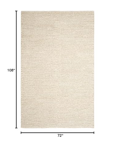 SAFAVIEH Natural Fiber Collection Area Rug - 6' x 9', Ivory, Handmade Jute, Ideal for High Traffic Areas in Living Room, Bedroom (NF520A) - size: 6' x 9' (Rectangular)