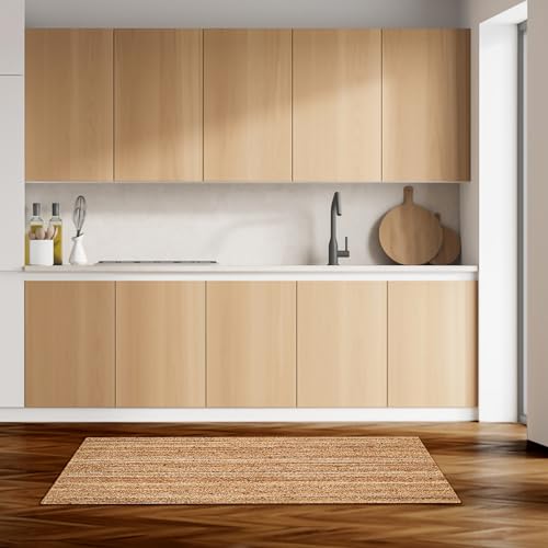 Savi Home Hand Braided Jute Runner Rug 24x72 Reversible Farmhouse Rugs for Hallway, Kitchen, Living Room, Bedroom - 2x6' - Natural - color: Natural, size: 2' x 6' (Runner)