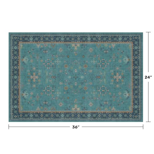 2x3 Washable Teal Rug for Entryway Indoor, Kitchen Floor Waterproof, Bathroom, Powder Room, Non Slip Low Pile Stain & Fade Resistant, Modern Turquoise Aqua Décor - color: Emerald Teal, size: 2' x 3' (Rectangular)