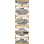 nuLOOM Hand Braided Marla Denim And Jute Diamonds Runner Rug, 2' 6" x 6', Off-white - color: Marla Off-white, size: 2'6" x 6' (Rectangular)