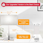 Lynnoland 21" Set of 2 Table lamp with USB A+C & AC Outlets, Touch Control 3-Way Dimmable Nightstand Lamps for Bedroom Living Room Office Reading, Gray Shade Touch Lamps, 5000K LED Bulbs Included - color: (2 Pack)Gray Linen & Brushed Nickel (Base)-5000K B