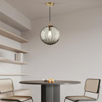 Modern Smoke Grey Glass Pendant Light, Kitchen Island Lighting Single Globe Pendant Light Fixtures Century Kitchen Island Pendant Lighting for Bedroom Living Dining Room Light Fixture （Without Bulb） - color: BW-Smoky Gray-1 Light-1PC