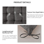 ELFJOY 4 Pack Chair Cushions for Dining Chairs Chair Pads Cushion for Kitchen Office Tufted Textured Square Seat Cushion with Ties (16" Dark Grey) - color: Dark Grey