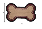 VHC Brands Braided Cotton Rug Medium, Cotton Area Rug, Accent Rug, Floor Decor, Connell Collection, Bone Shape 15x23, Burgundy - size: 15x23