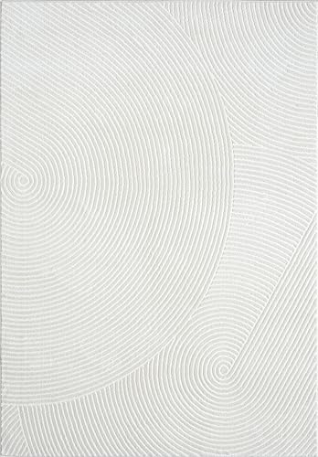 Abani Neutral Cream Area Rug 6' x 9' | White Luxury Zen Carpet | Minimalist Ivory Rugs for Bedroom, Living Room and Dining - color: Cream, size: 6' x 9' (Rectangular)