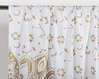 Popular Handicrafts Indian Hippie Bohemian Beautiful Passion Ombre Color Mandala Curtain Panels White Gold - color: Gold, size: 25"W x 74"L (Pack of 2)