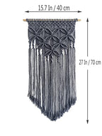 Winterdemoon Handmade Cotton Home Decor Macrame Wall Hanging Grey - color: Grey1