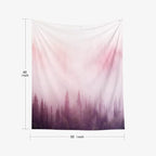 EMMTEEY Mist Tapestry - Forest in the Pink Mist at Sunup - Funny Tapestry for Women - 50X60