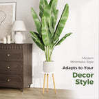 Leaf&lull Tall Plant Stand Indoor Small Plant Table for Large Plants Wooden Plant Stool Plant Holder for Living Room Bedroom Balcony White - color: white tall