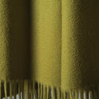 CUDDLE DREAMS Premium Cashmere Throw Blanket with Fringe, Luxuriously Soft (Bamboo Green) - color: Bamboo Green