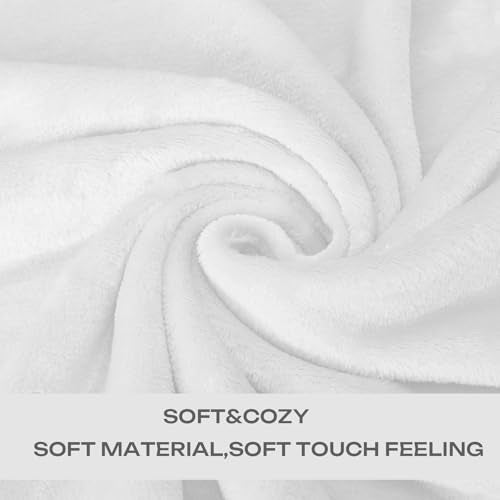 Christmas White Throw Blanket,Super Soft Cozy Blanket for Couch Sofa Bed.Plush Microfiber Blanket Lightweight,50x60 Inch - color: White, size: Throw(50"×60")