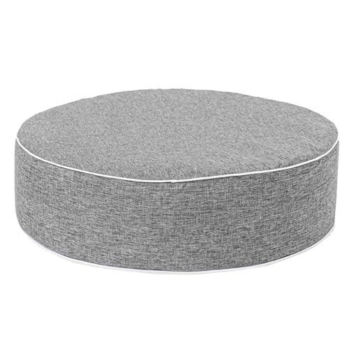 Round Floor Cushions - 20" x 6" Indoor-Outdoor Flexible Seating for Home Decor, Picnics, Yoga Studios & Meditation Spaces Modern Foam-Filled Meditation Cushion (1, Gray, 20x20x6 Inches) - color: Gray