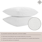 BIOWEAVES 100% Organic Cotton Breathable Pillow Protectors GOTS Certified with Zipped Closure – King, 20” x 36”, 2-Pack - size: King - 20" x 36"