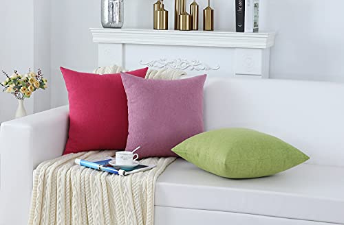 Jeneoo Decorative Burgundy Red Throw Pillow Covers Rustic Farmhouse Rectangular Linen Burlap Soft Comfy Solid Cushion Couch Cases for Sofa Living Room (Set of 2, 12 x 20 Inches) - color: Burgundy Red, size: 20" x 12" (Pack of 2)