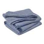EMME Cotton Muslin Large Throw Blanket Couch Breathable Gauze Soft Lightweight Bed Blankets Adults (Heather Navy, 50"x70") - color: 02 - Navy, size: Large Throw (50" X 70")