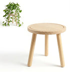 Wood Plant Stands Indoor, Single Plant Stand Modern Plant Table for Large Plants, Wooden Plant Stool Tall Plant Holder Small Round Side/End Table for Living Room Balcony Office (Light Brown) - color: Light Brown