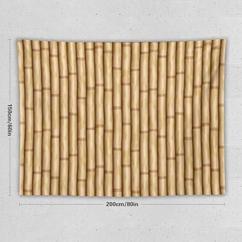HZOHNAGO Bamboo Tapestry Retro Brown Bamboo Pattern Printed Wall Tapestry Painting Wall Hanging for Bedroom Living Room Dorm 80" W x 60" H - color: Bamboo-2, size: 80"L x 60"W