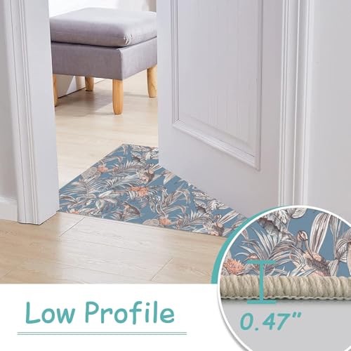 Modern Floral Abstract Flowers Easy Maintenance for Home Office, Living Room, Bedroom, Kitchen Soft Area Rug 1.5 x 2.5ft - color: Muted Teal and Dusty Rose, size: 1.5 x 2.5ft / 18 x 30in / 45 x 75cm