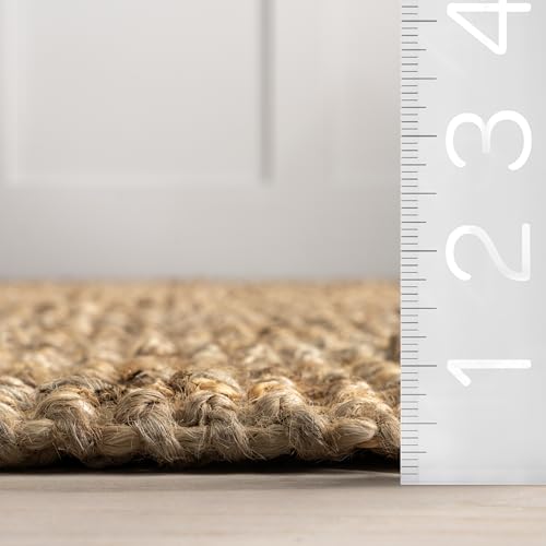Nuloom Daniela Natural, 5' x 7'6", Handmade, Jute, Tassel, Soft and Textured, High Traffic, Stain Resistant, Easy Clean, Durable Area Rug for Bedroom, Living Room, Dining Space, Foyer, Entryway - color: Natural, size: 5' x 7'6" (Rectangular)