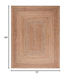 SAFAVIEH Area Rug 6x9 - Cape Cod Collection - Natural Brown, Handmade Braided Flat Weave Jute (CAP252A) - size: 6' x 9' (Rectangular)