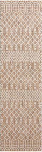 Nourison Home Positano Jute 2'2" x 8' Area Rug - Easy Clean, Non Shedding, Bed Room, Living Room, Dining Room, Kitchen (8' Runner) - color: Jute, size: 2'2" x 8' (Runner)