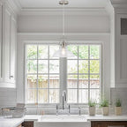 WILON Brushed Nickel Glass Pendant Lights Kitchen Island Lighting, Modern Hanging Lamp for Sink Dining Room Over Table Hallway Entryway Bar Foyer Bathroom - color: Brushed Nickel