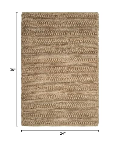 SAFAVIEH Natural Fiber Collection Accent Rug - 2' x 3', Natural, Handmade Jute, Braided Woven Design, Ideal for Living Room, Bedroom (NF212A) - color: Natural, size: 2' x 3' (Rectangular)