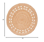 SAFAVIEH Natural Fiber Collection Area Rug - 6'6" Round, Natural Brown, Handmade Jute, Boho Farmhouse Braided Design (NF364A) - color: Natural, size: 6'6" (Round)